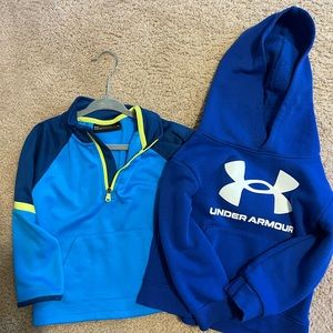 Under armor quarter zip & hoodie.